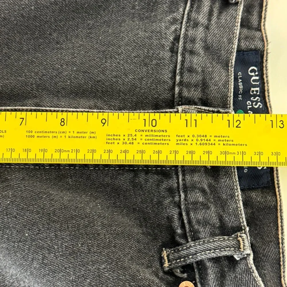 Guess Grey Classic Fit Denim Jeans 36 (33x31)